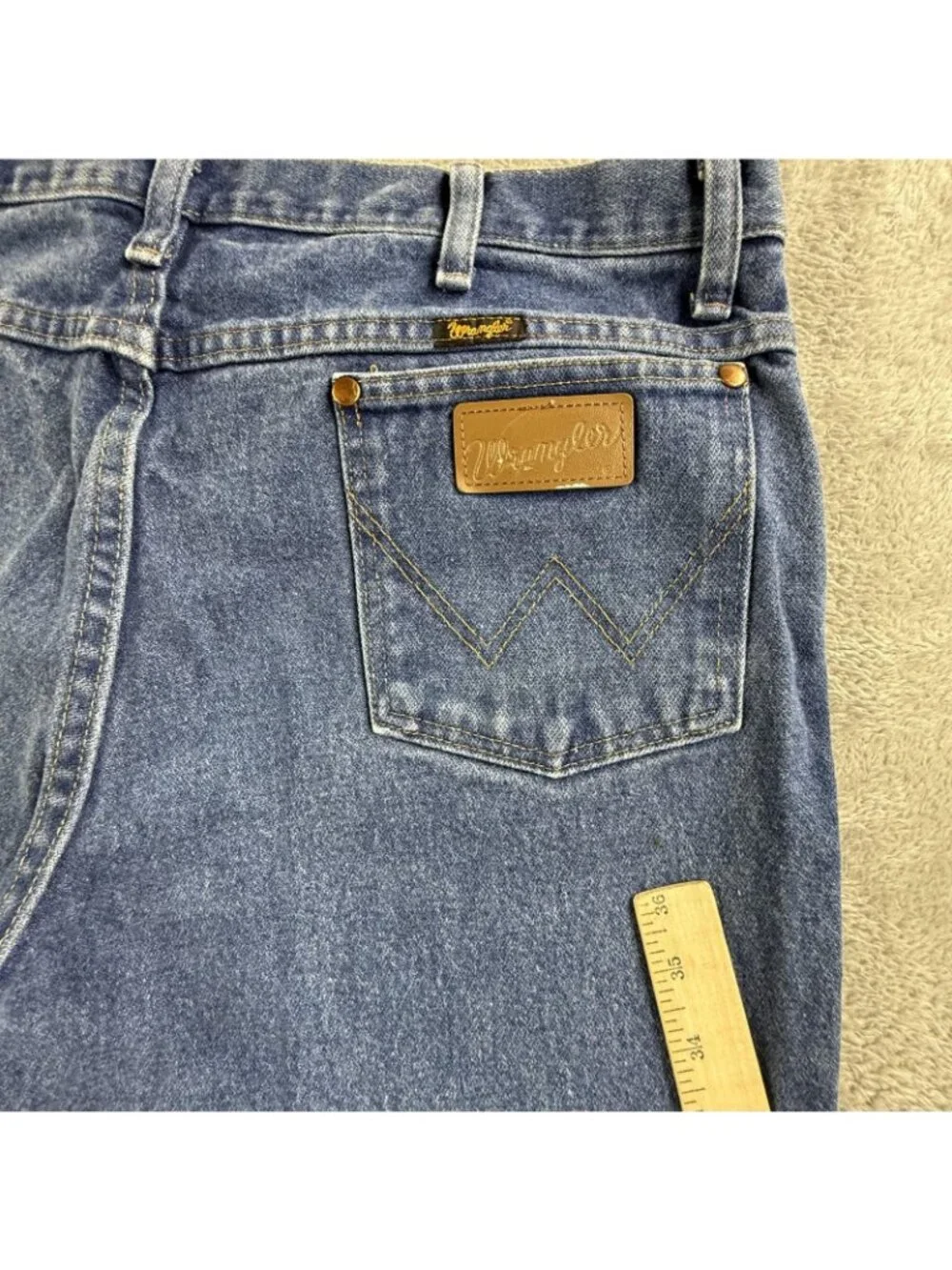 Wrangler Cowboy Cut Jeans Mens 36x32 Blue Medium Wash Straight Denim 936PWD